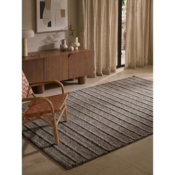 Covor gri închis/maro închis țesut manual din lână 80x150 cm Camden Parker – Ted Baker-image-1