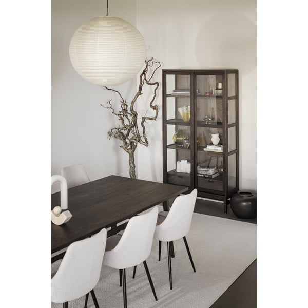 Vitrină maro cu aspect de lemn de stejar cu ușă glisantă 100x203 cm Hazelton – Rowico-image-1