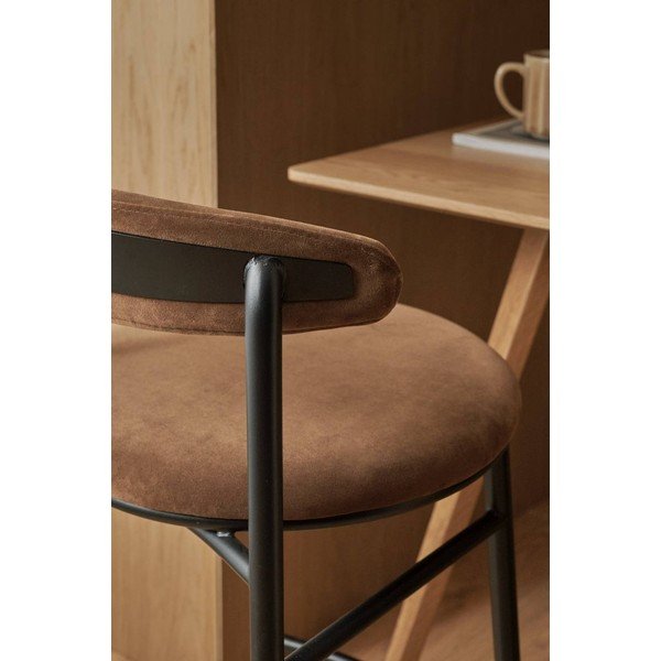 Scaun de bar maro din metal (înălțime șezut 66 cm) Doggi – Ellos Home-image-2