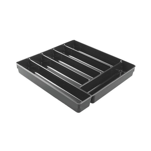 Suport tacâmuri InterDesign Linus, 34,5 x 35 cm, negru-image-1