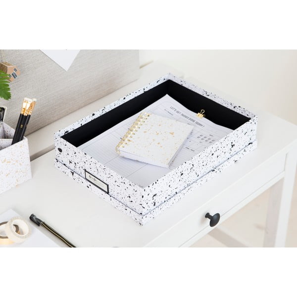 Cutie de depozitare Bigso Box of Sweden Oskar, negru-alb-image-1