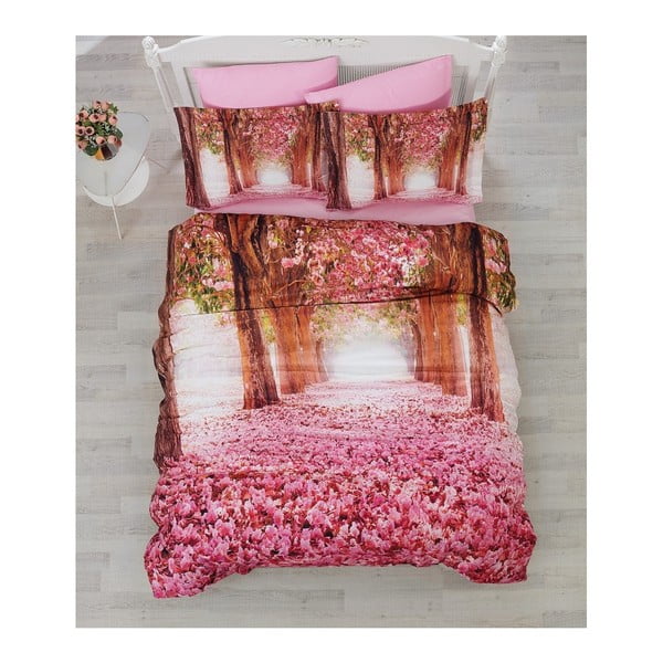 Lenjerie de pat cu cearșaf Sakura, 200 x 220 cm