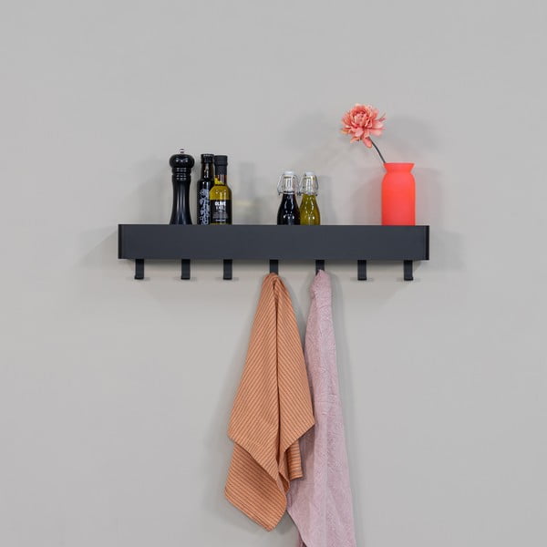 Raft pentru baie negru de montat pe perete din oțel Multi – Spinder Design-image-4