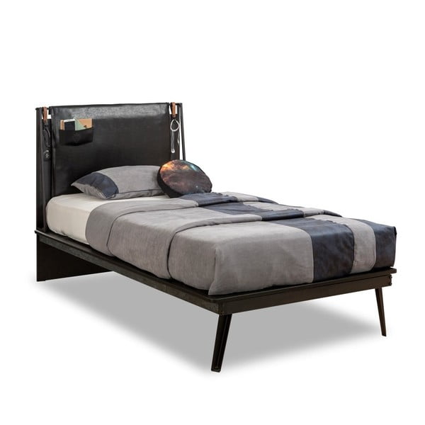 Pat Dark Metal Line Bed, 120 x 200 cm