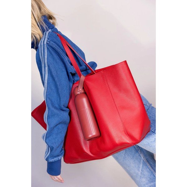 Sticlă termică burgundy cu pai din oțel inoxidabil 500 ml Tekla – Sagaform-image-1