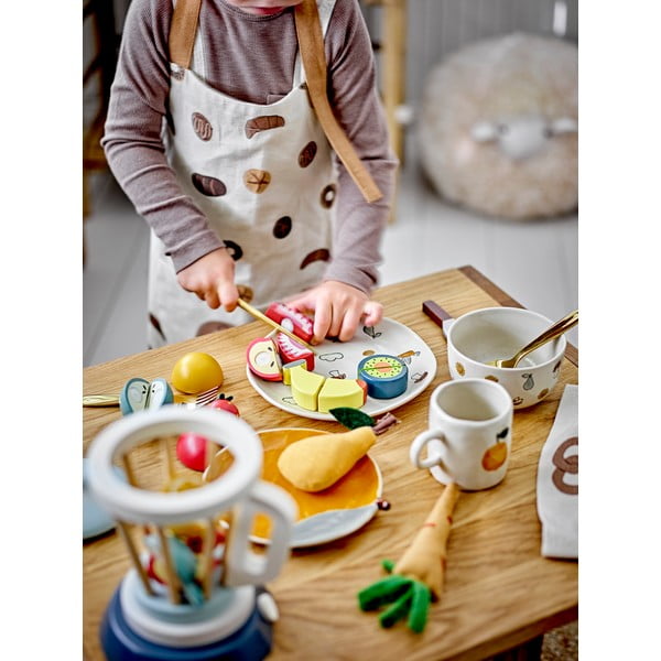 Cană albă-portocalie din gresie 230 ml Agnes – Bloomingville Mini-image-4