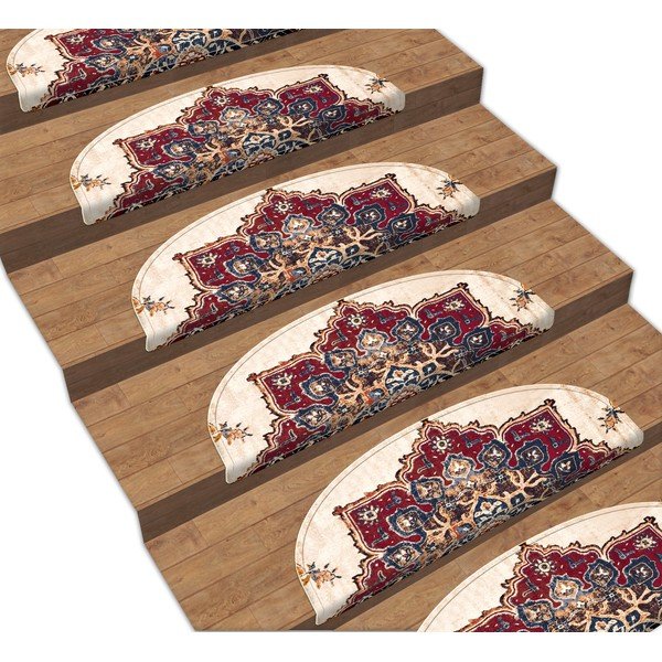 Covorașe pentru scări în set de 16 bucăți 65x20 cm Floral Path - Vitaus-image-1