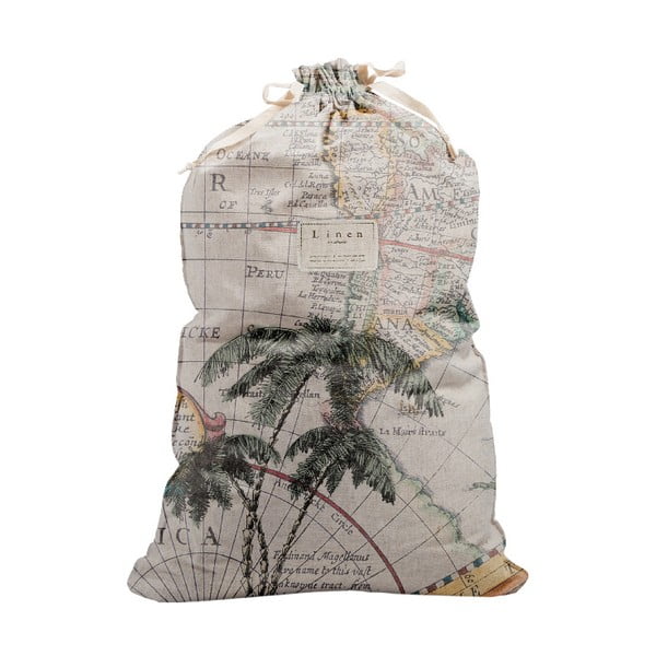 Săculeț textil pentru haine Really Nice Things Bag Palm Trees, înălțime 75 cm