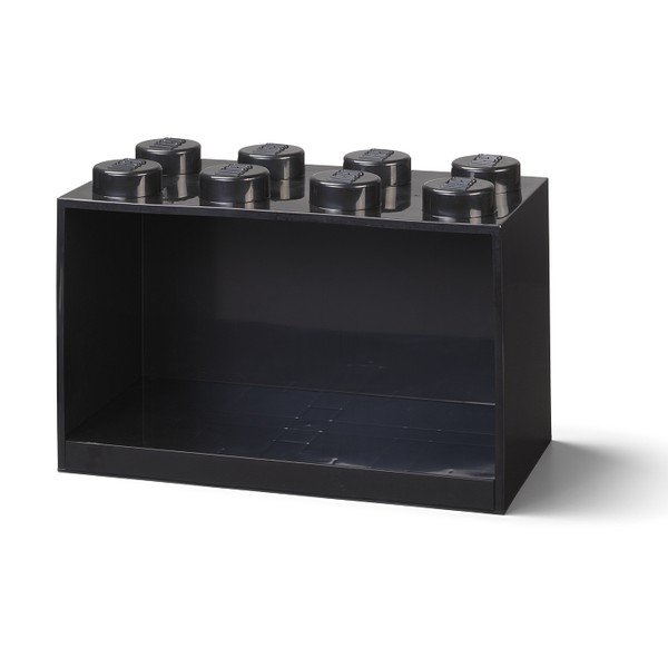 Raft de perete pentru copii LEGO® Brick 8, negru-image-2
