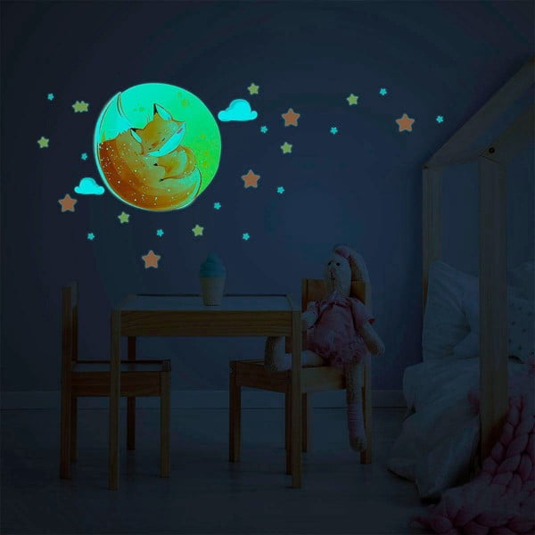 Autocolant de perete pentru copii 30x30 cm Dreamy Fox – Ambiance-image-1