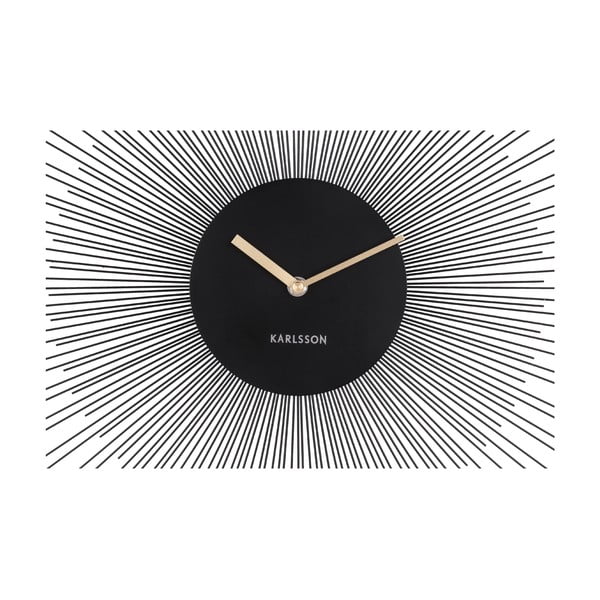Ceas de perete Karlsson Peony, negru, ø 45 cm-image-2