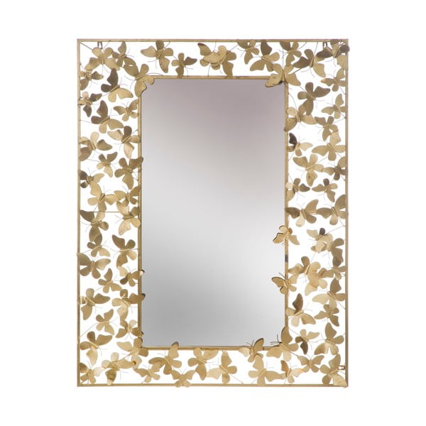 Oglindă de perete Mauro Ferretti Butterfly Glam, 85 x 110 cm, auriu