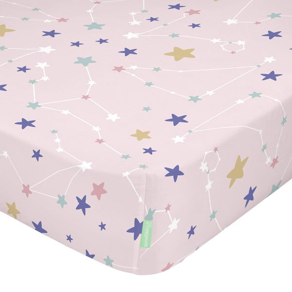 Cearșaf din bumbac pentru copii Happynois Moon Dream, 120 x 60 cm