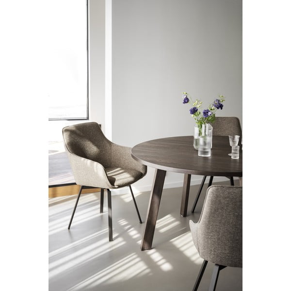 Set de scaune de sufragerie bej 2 buc. tapițat Alison – Rowico-image-1