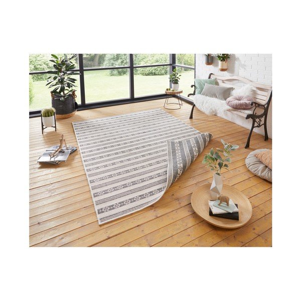 Covor reversibil adecvat interior/exterior Bougari Fiji, 200 x 290 cm, gri-crem-image-2