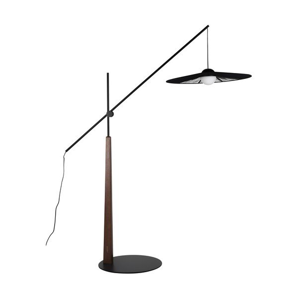 Lampadar negru/în culoare naturală închisă (înălțime 200 cm) Belle – Zuiver