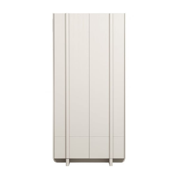 Dulap modular crem din lemn masiv de pin 101x210 cm Basu – WOOOD