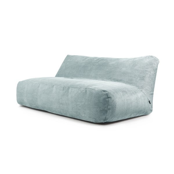 Fotoliu bean bag verde mentă cu tapițerie din catifea reiată Sofa Tube 190 – SLOWDOWN