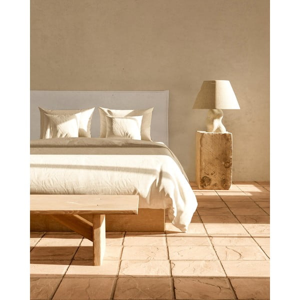 Tăblie de pat bej tapițată 160x100 cm Edmond – Really Nice Things-image-1