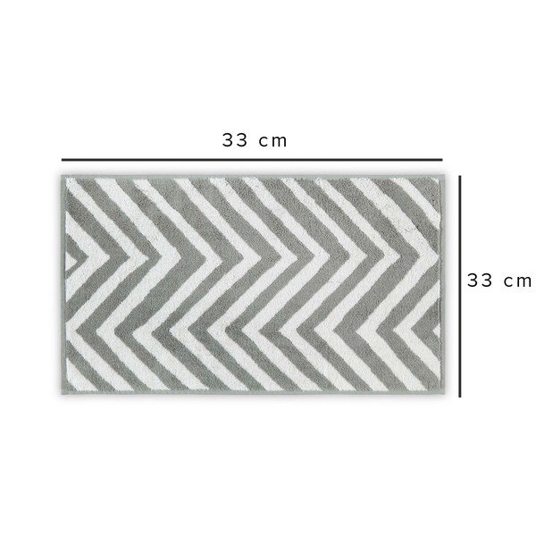 Prosop alb-gri din bumbac 33x33 cm Chevron – Foutastic-image-2