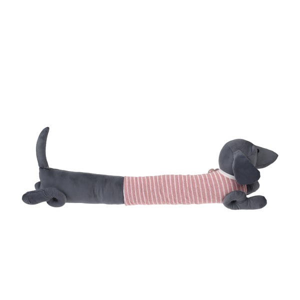 Protecție anti-curent pentru ușă roz-gri 17x76 cm Sausage Dog – Rex London-image-2