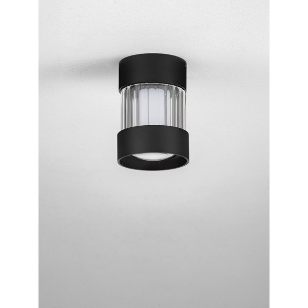 Plafonieră negru-mat LED cu intensitate reglabilă din aluminiu cu abajur din sticlă Glovia – Nova Luce-image-3