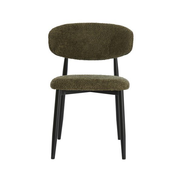 Scaun de dining verde închis tapițat Eniola – Light & Living-image-2