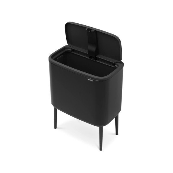 Coș de gunoi negru mat cu senzori de atingere din oțel 36 l Bo Touch Bin – Brabantia