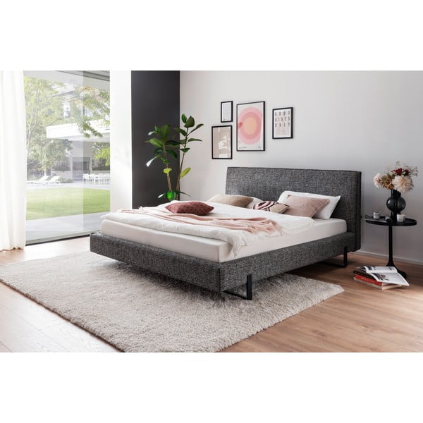 Pat matrimonial gri tapițat fără somieră 180x200 cm La Gomera – Meise Möbel-image-1