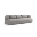 Canapea gri deschis cu tapițerie din țesătură bouclé 200 cm Jenny – Micadoni 