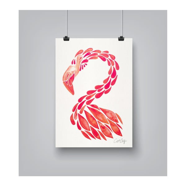Poster Americanflat Americanflat Miami Flamingo, 30 x 42 cm