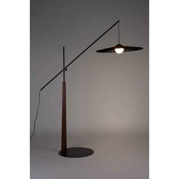 Lampadar negru/în culoare naturală închisă (înălțime 200 cm) Belle – Zuiver-image-1