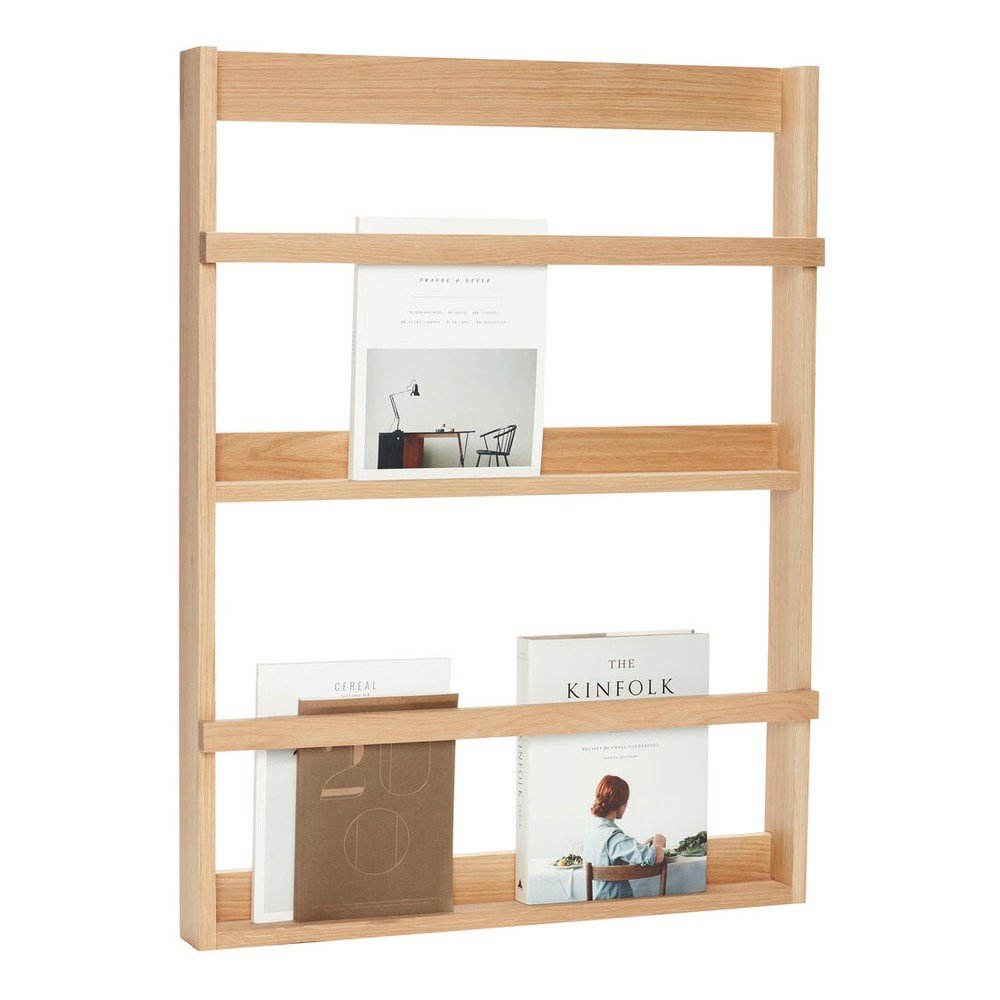 Raft în culoare naturală etajat/pentru fotografii din lemn de stejar 74 cm Display – Hübsch