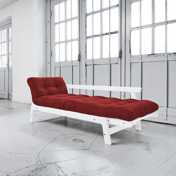 Canapea extensibilă Karup Step White/Passion Red-image-2