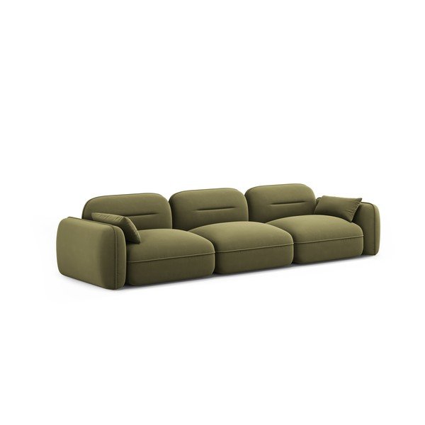 Canapea verde cu tapițerie din catifea 320 cm Audrey – Interieurs 86-image-2