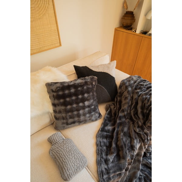 Pătură gri din micropluș/cocolino 150x200 cm Wave – Tiseco Home Studio-image-1