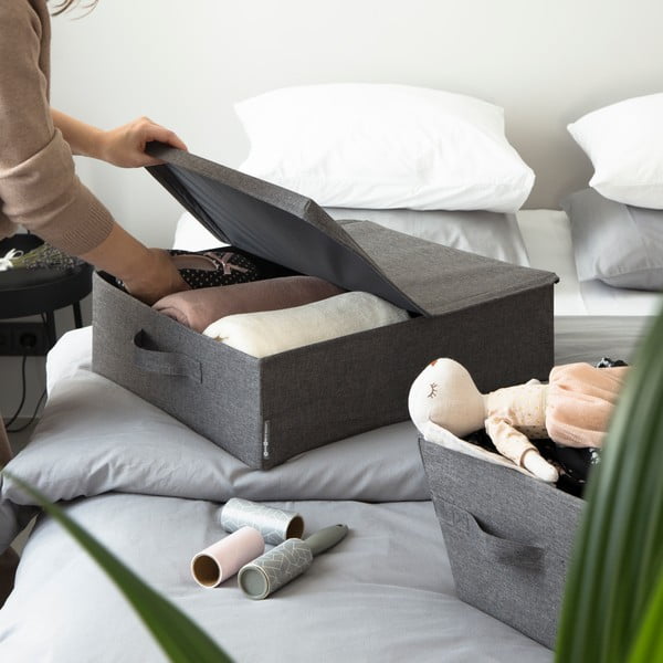 Cutie de depozitare Bigso Box of Sweden Underbed, gri-image-3