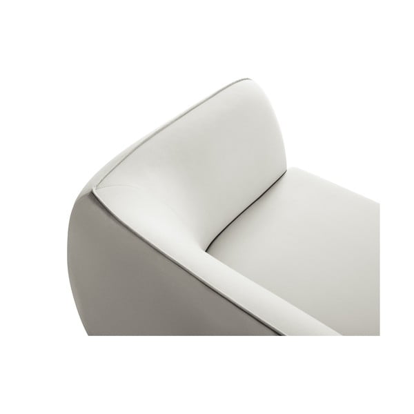 Canapea bej cu tapițerie din catifea 190 cm Lando – Micadoni Home-image-4