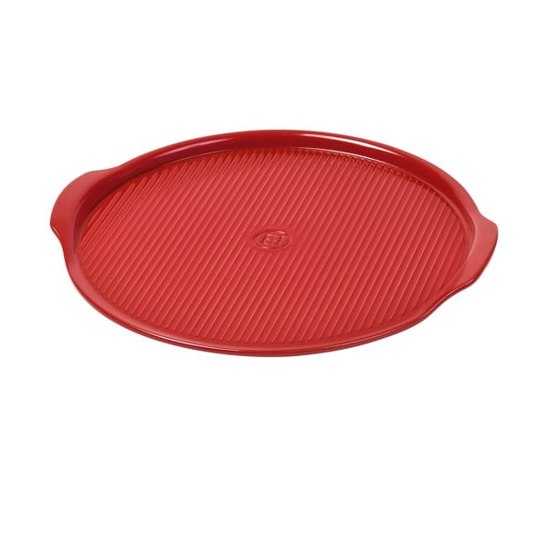 Tavă din ceramică pentru pizza Emile Henry, ⌀ 40 cm, roșu