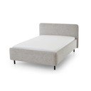 Pat matrimonial bej tapițat cu spațiu de depozitare cu somieră 160x200 cm Primo – Meise Möbel