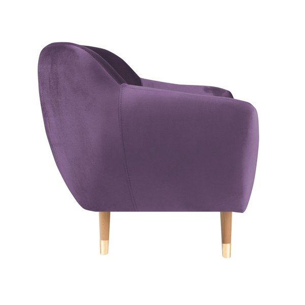 Fotoliu cu tapițerie din catifea Mazzini Sofas Benito, violet-image-3