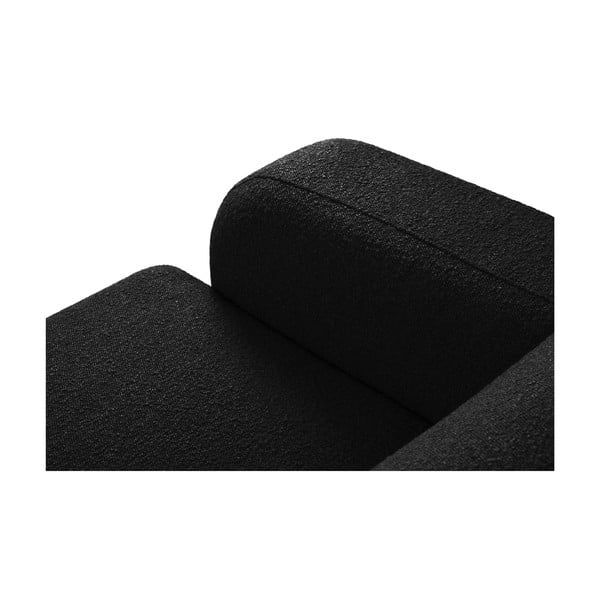 Colțar negru cu tapițerie din stofă bouclé (colț dreapta) Molino – Micadoni Home-image-4