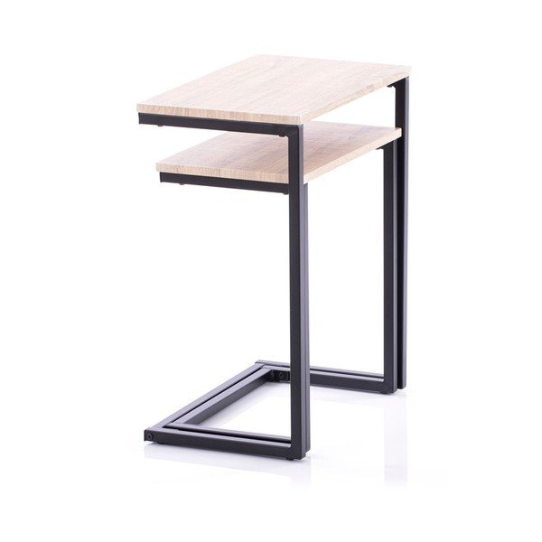 Măsuțe auxiliare 2 buc. cu blat cu aspect de lemn de stejar 30x48 cm Jalt – Homede-image-4