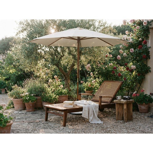 Umbrelă de soare bej ø 300 cm Syros – Bizzotto-image-1
