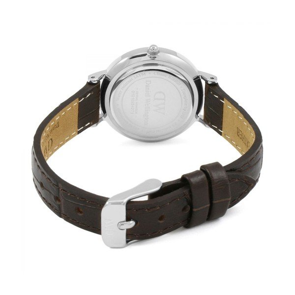 Ceas de damă Daniel Wellington Petite York, ⌀ 28 mm, alb-argintiu-image-3
