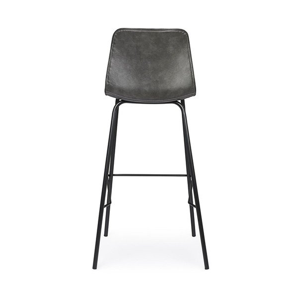 Scaun de bar gri închis tapițat (înălțime șezut 75 cm) Kyra – Bizzotto-image-4