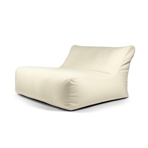 Fotoliu bean bag crem cu tapițerie din țesătură bouclé Sofa Lounge – SLOWDOWN