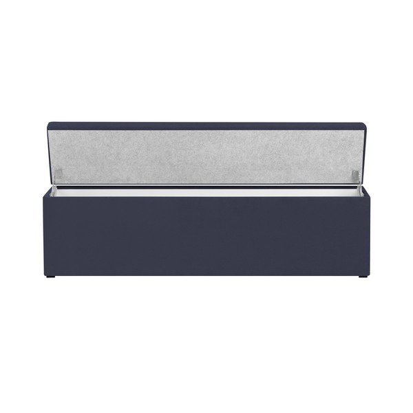 Otoman cu spaţiu depozitare Mazzini Sofas Ancona, 160 x 47 cm, albastru închis-image-1