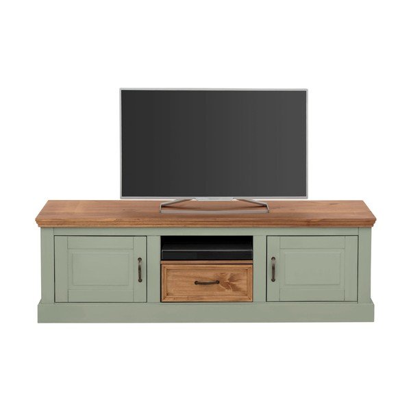 Comodă TV verde-deschis din lemn de pin 160x50 cm Selma – Støraa