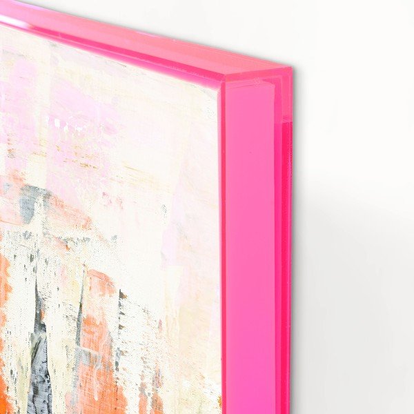 Tablouri cu ramă/pe pânză 2 buc. imprimate/cu elemente pictate manual 41,5x41,5 cm New Age Pink – Malerifabrikken-image-2